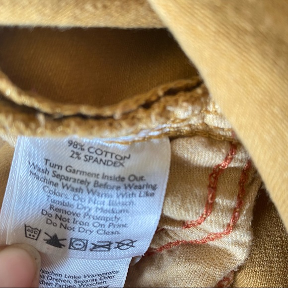 Vintage Eddie Bauer Mustard Yellow Skinny Jeans - Picture 5 of 9